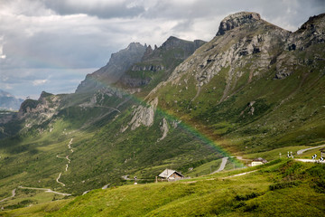 rainbow in the mountains