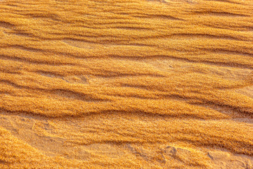 Waves on the sand on a sandy beach