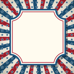 American patriotic background frame