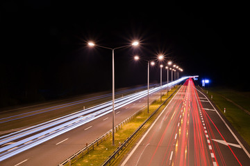 Highway at night