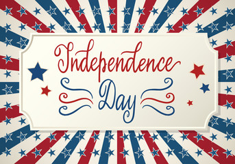 Obraz premium American Independence Day patriotic greeting card