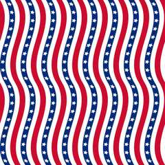 Obraz premium American stars and stripes seamless pattern