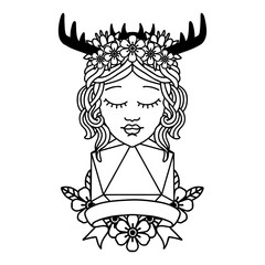 human druid with natural twenty roll illustration