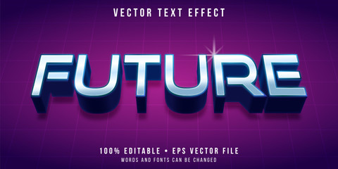 Editable text effect - futuristic style