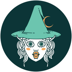 elf mage character face icon