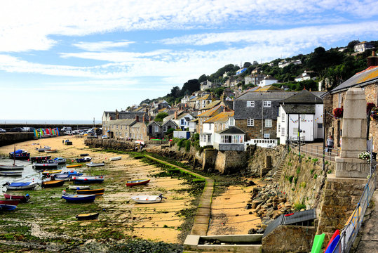 Mousehole's Hillside Village and Harbour