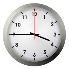 Analog metal wall clock