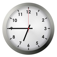 Analog metal wall clock