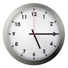 Analog metal wall clock