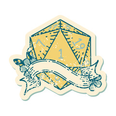 natural one d20 dice roll illustration