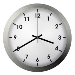Analog metal wall clock