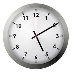 Analog metal wall clock