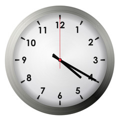 Analog metal wall clock