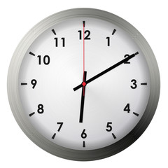 Analog metal wall clock