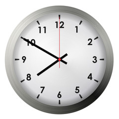 Analog metal wall clock