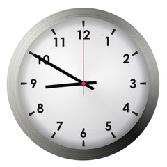 Analog metal wall clock