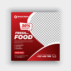 Modern promotion square web banner for social media mobile apps