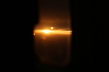 Zachód słońca z okna samolotu