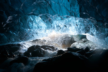 Iceland, Glacier caves 