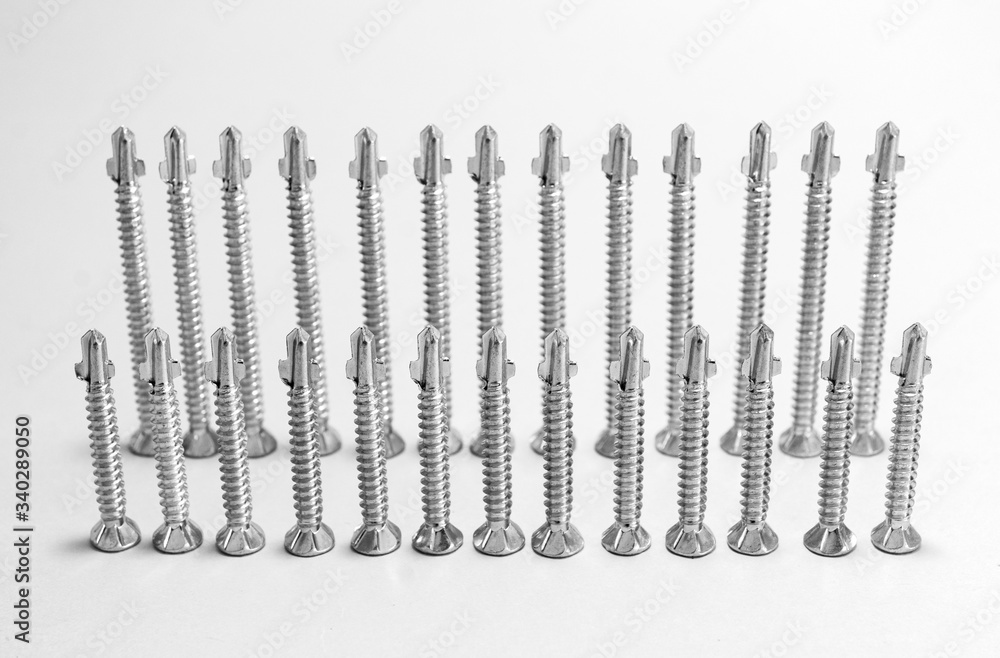 Wall mural screw nut isolated on a white background