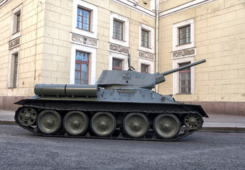 RUSSIA - MAY 9, Russian military transport at the parade on annual Victory Day.