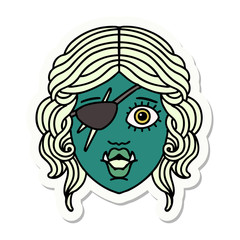 orc rogue character face sticker