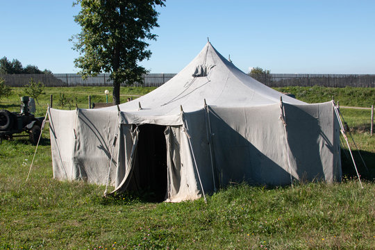 equipping a military old tent