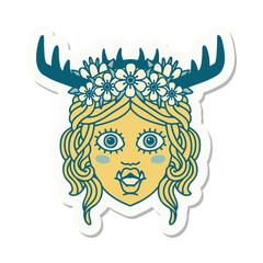 orc druid character face sticker