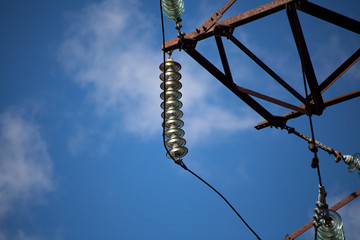 Power lines. High voltage.