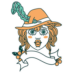 human bard character face illustration