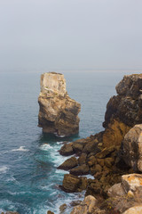 Fototapeta premium Papoa cliffs and sea in Peniche. Portugal