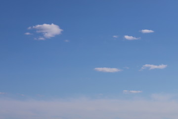 Spring blue sky with clouds. Background of blue sky and clouds.