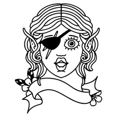 elf rogue character face illustration