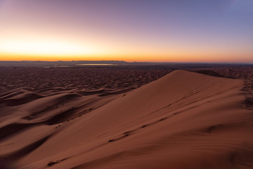 Sand dunes of Erg Chebbi in the Sahara Desert, Morocco