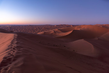 Fototapeta na wymiar Sand dunes of Erg Chebbi in the Sahara Desert, Morocco