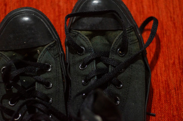 Old Black Stylish Shoes, Vintage