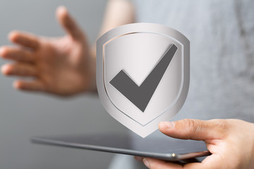 protection safe shield virus attack  3d
