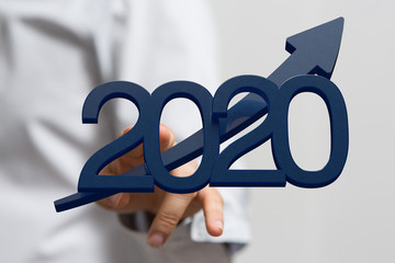 the 2020 business year up goals and  success illustration
