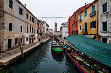 Floating greengrocer shop at Venice