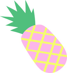 Vector flat design. Vector pineapple icon. Fruit.