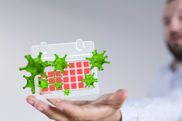 virus economic impact concept image.