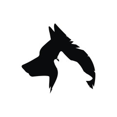 Fototapeta premium Wolf head silhouette