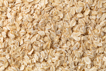 Macro texture of fresh oat flakes