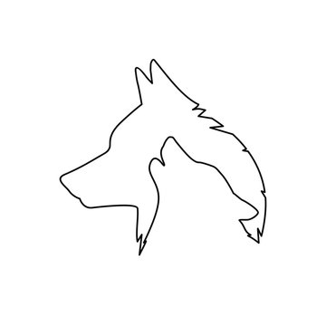 recommend clip art: Wolf head silhouette