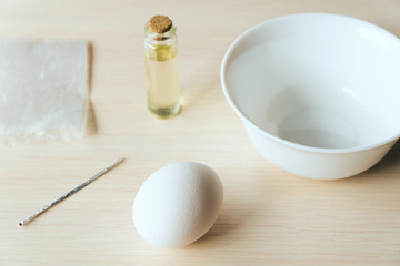 Fototapeta na wymiar step-by-step recipe for poached egg.