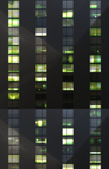 Fototapeta na wymiar skyscraper office building front view