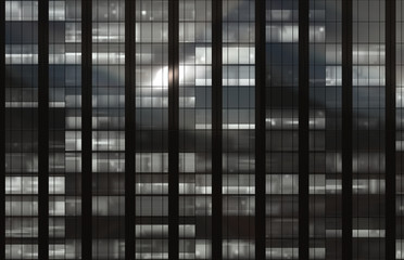 skyscraper office building front view