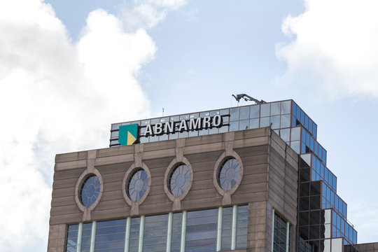 ROTTERDAM, NETHERLANDS : ABN AMRO bank office building in Rotterdam, Netherlands