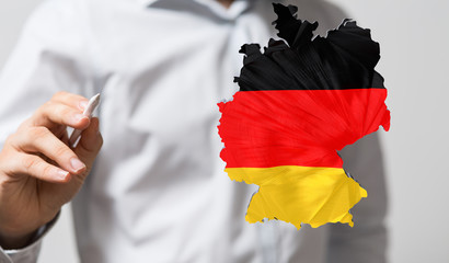 3D map of Germany. Map of Germany land