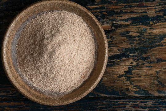 Psyllium Fiber in a Bowl